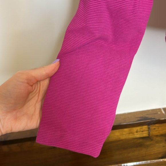 Anthropologie Maeve Magenta Ribbed Off The Shoulder Top- L - Picture 3 of 5